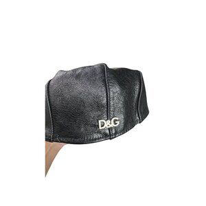 Dolce & Gabbana Leather Flat Newsboy Cap Hat Size M Made in Italy Luxury